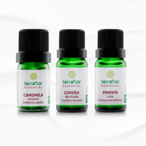 Kit de Óleos Essenciais Bem-estar da Criança - Camomila Romana, Copaíba, Pimenta Rosa